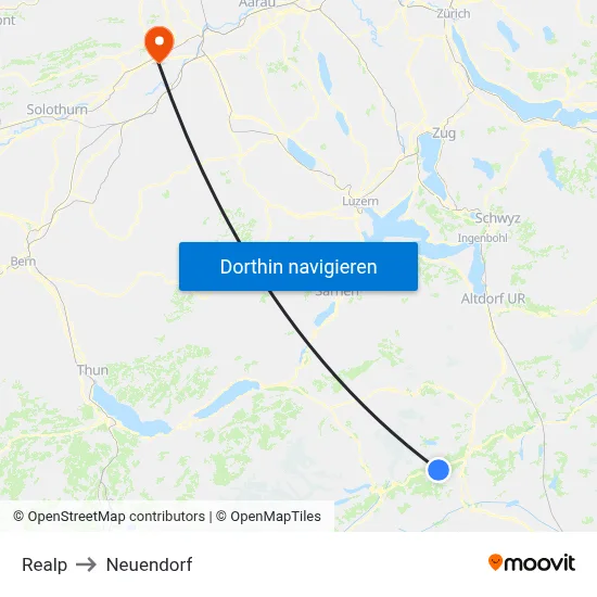 Realp to Neuendorf map