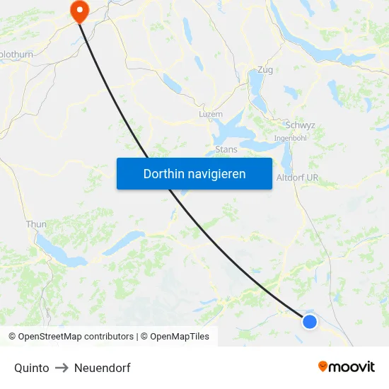 Quinto to Neuendorf map