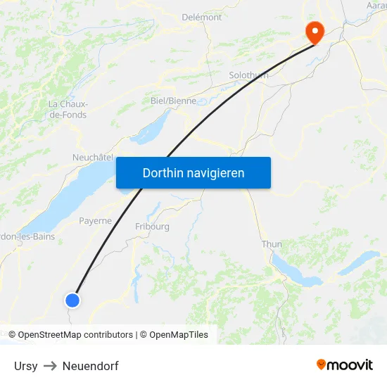 Ursy to Neuendorf map