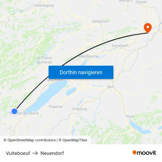 Vuiteboeuf to Neuendorf map