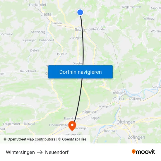 Wintersingen to Neuendorf map
