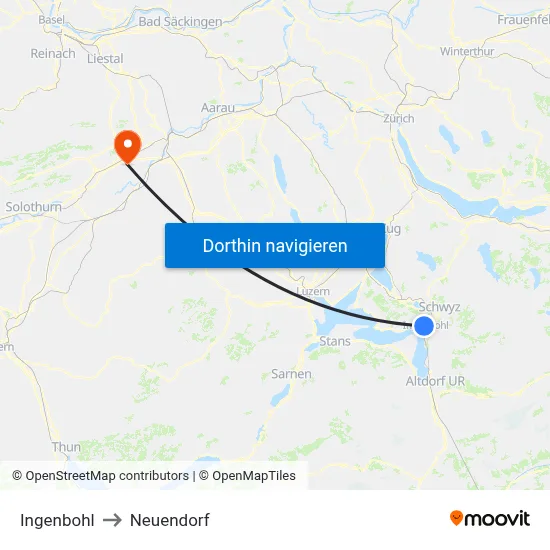 Ingenbohl to Neuendorf map