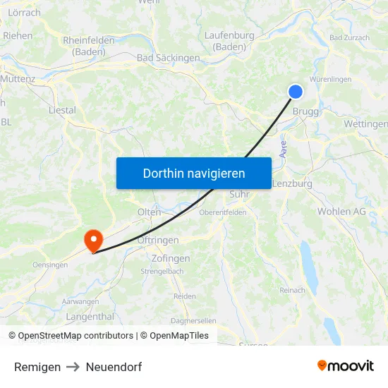 Remigen to Neuendorf map