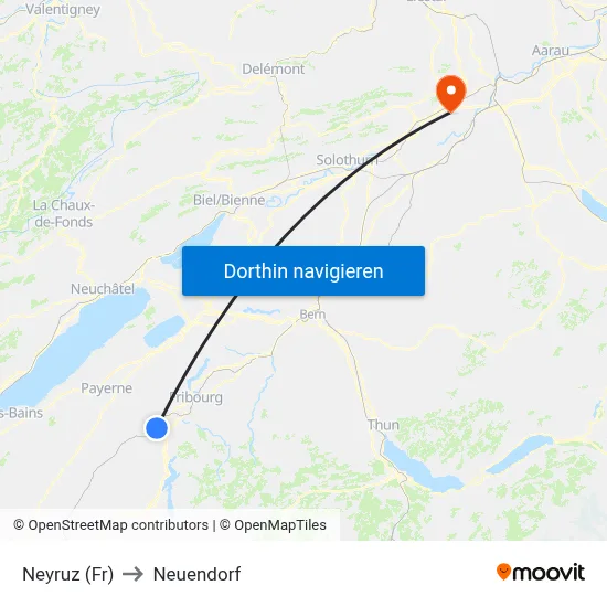 Neyruz (Fr) to Neuendorf map