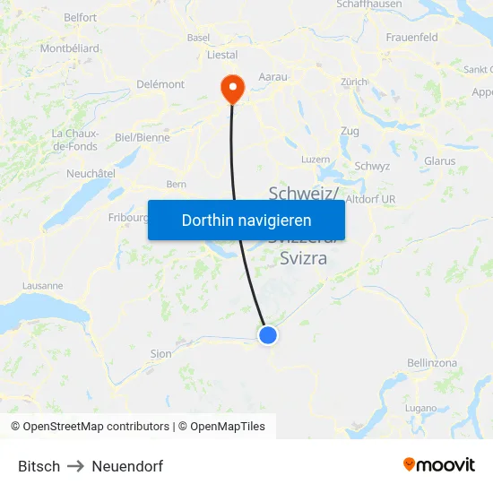 Bitsch to Neuendorf map