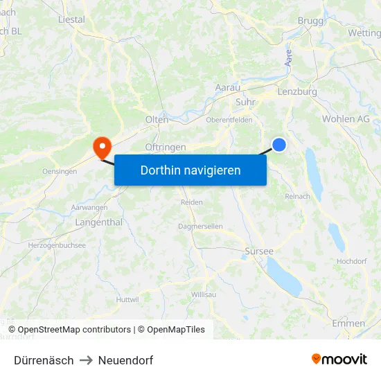 Dürrenäsch to Neuendorf map
