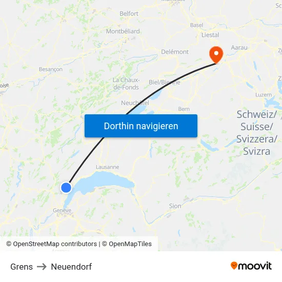 Grens to Neuendorf map