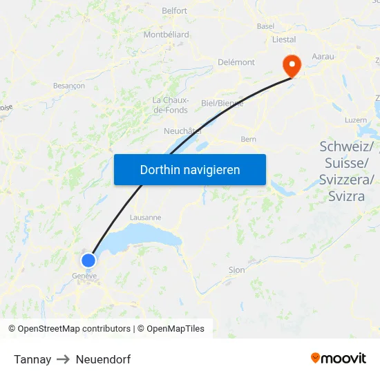 Tannay to Neuendorf map