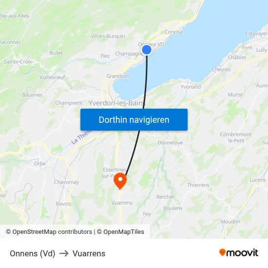 Onnens (Vd) to Vuarrens map