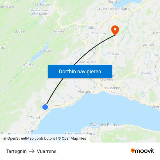 Tartegnin to Vuarrens map