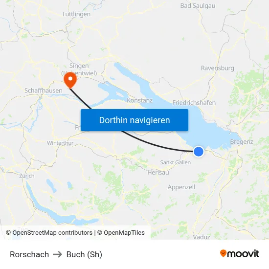 Rorschach to Buch (Sh) map