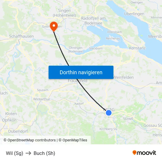 Wil (Sg) to Buch (Sh) map