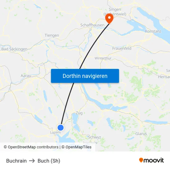 Buchrain to Buch (Sh) map