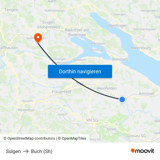 Sulgen to Buch (Sh) map