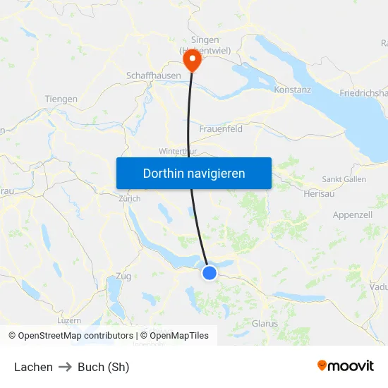 Lachen to Buch (Sh) map