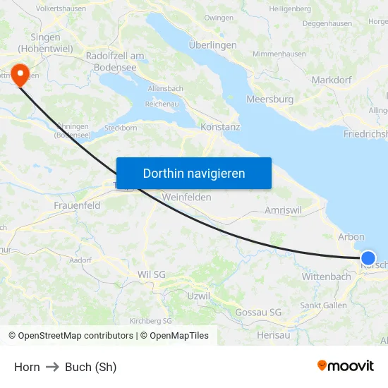 Horn to Buch (Sh) map