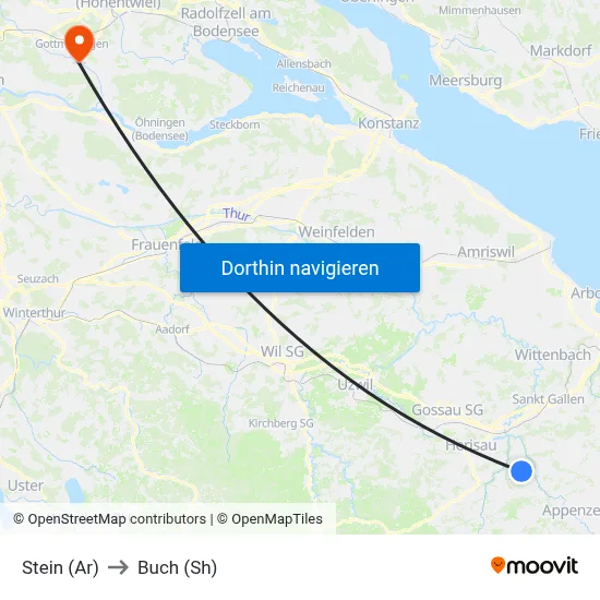 Stein (Ar) to Buch (Sh) map