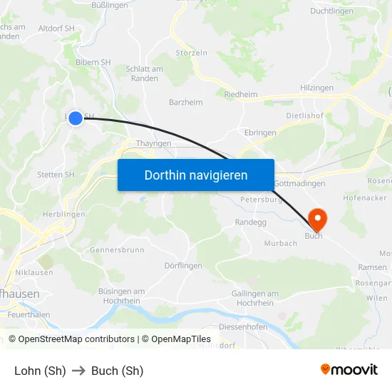 Lohn (Sh) to Buch (Sh) map