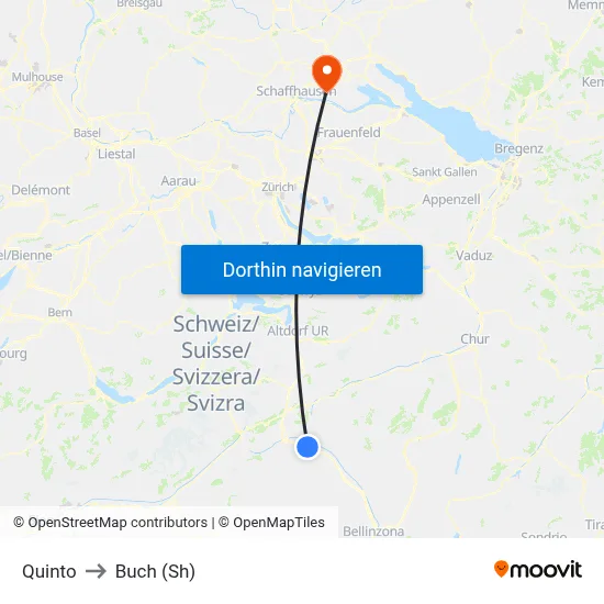 Quinto to Buch (Sh) map