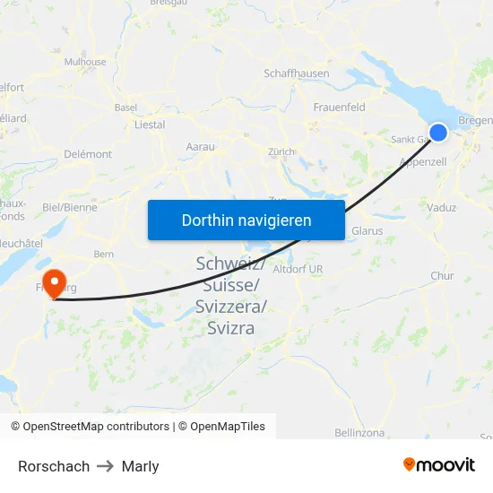 Rorschach to Marly map