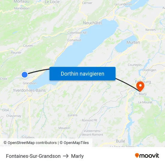 Fontaines-Sur-Grandson to Marly map