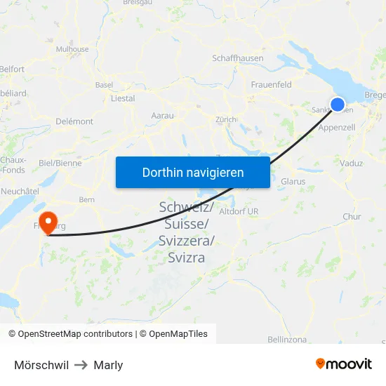 Mörschwil to Marly map