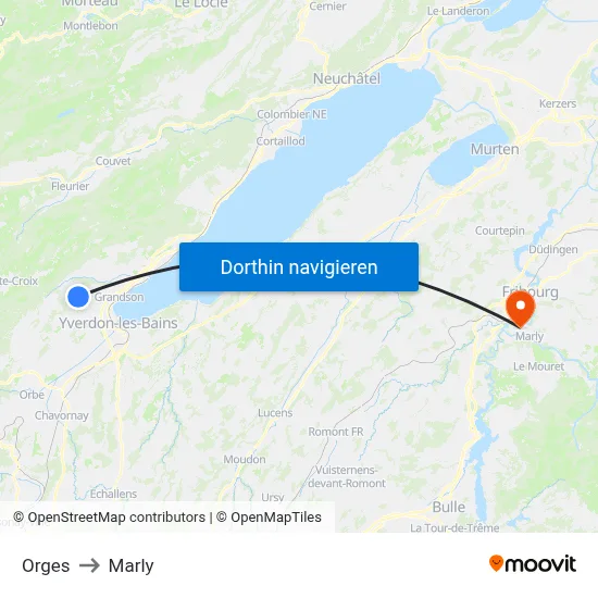 Orges to Marly map