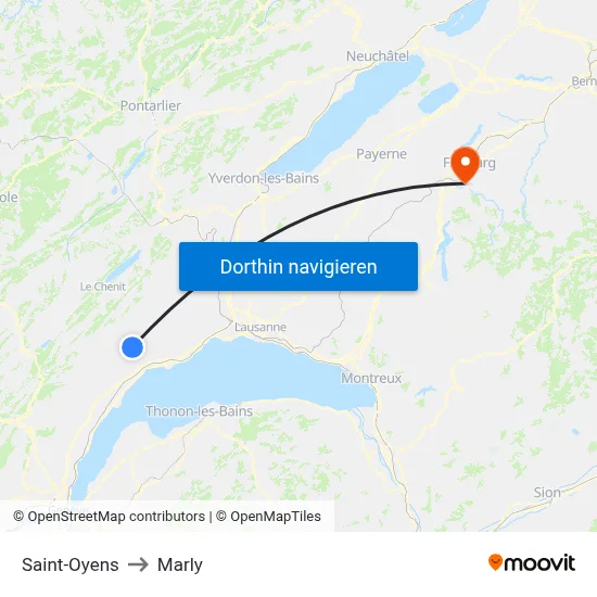 Saint-Oyens to Marly map