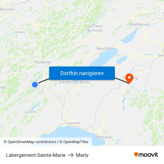 Labergement-Sainte-Marie to Marly map