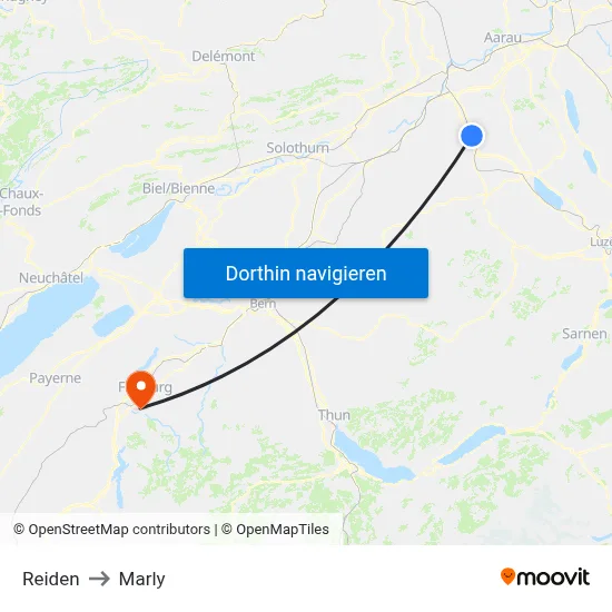 Reiden to Marly map