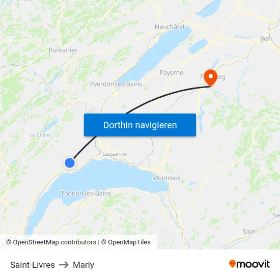 Saint-Livres to Marly map