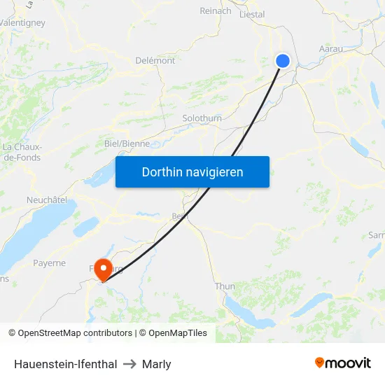 Hauenstein-Ifenthal to Marly map