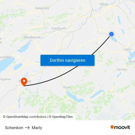 Schenkon to Marly map