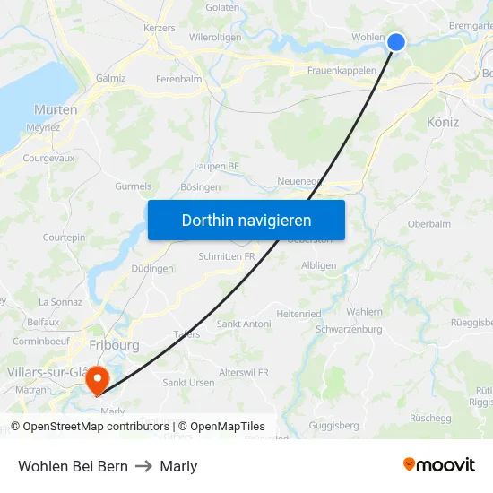 Wohlen Bei Bern to Marly map