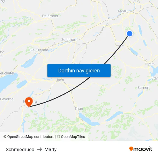 Schmiedrued to Marly map