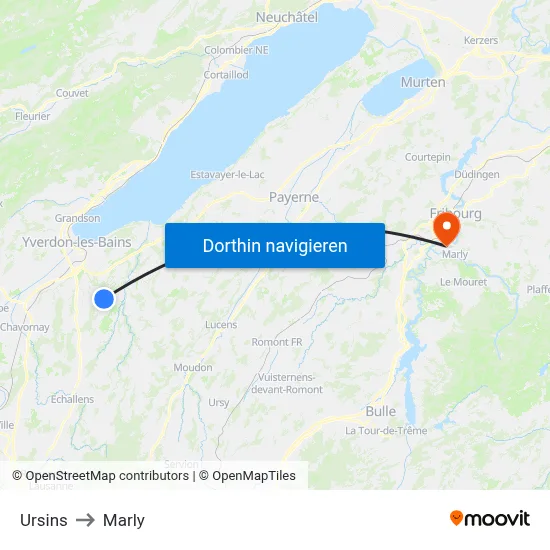 Ursins to Marly map