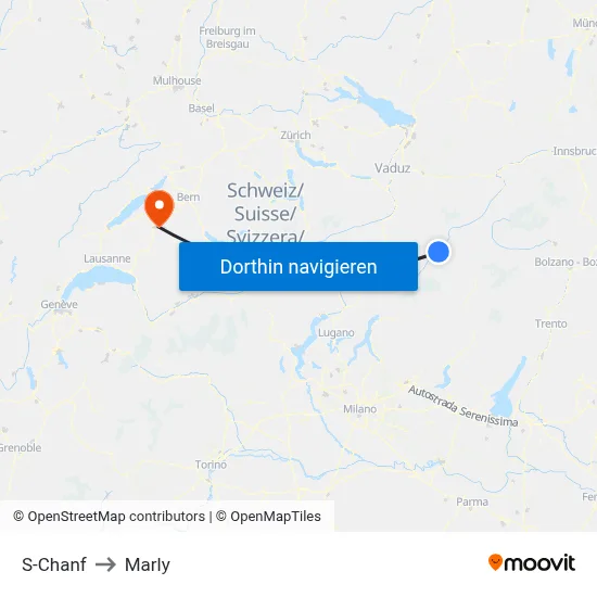 S-Chanf to Marly map