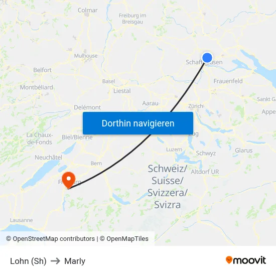 Lohn (Sh) to Marly map