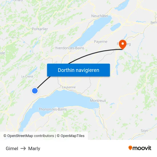 Gimel to Marly map