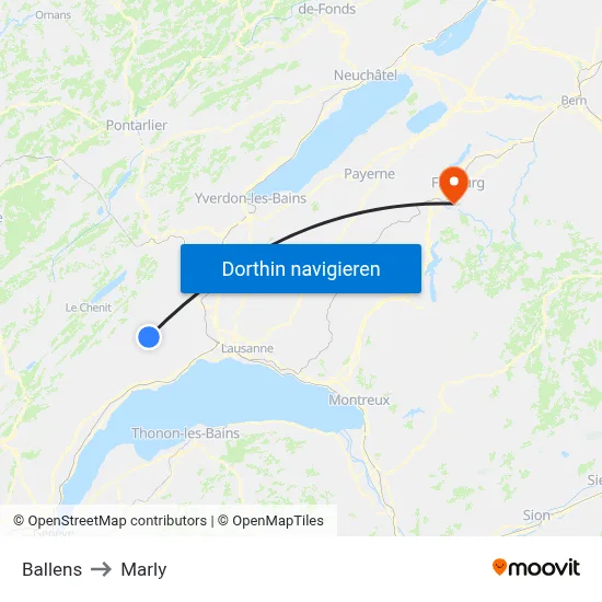 Ballens to Marly map