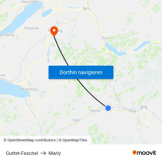 Guttet-Feschel to Marly map