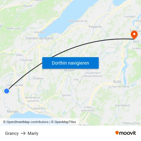 Grancy to Marly map