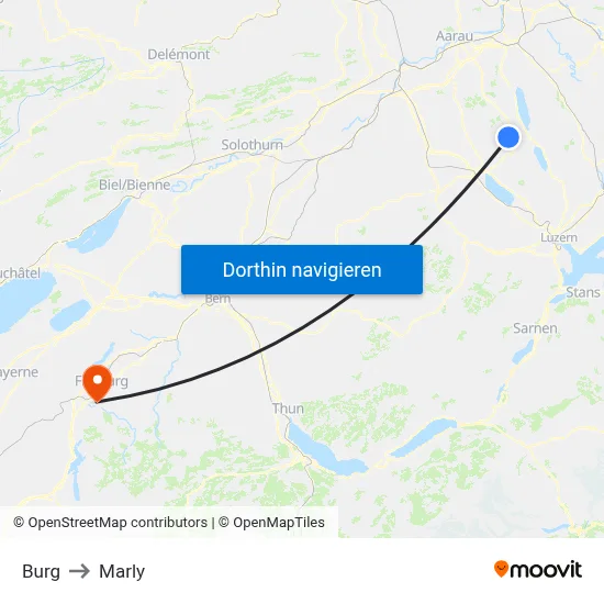 Burg to Marly map
