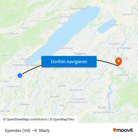 Ependes (Vd) to Marly map