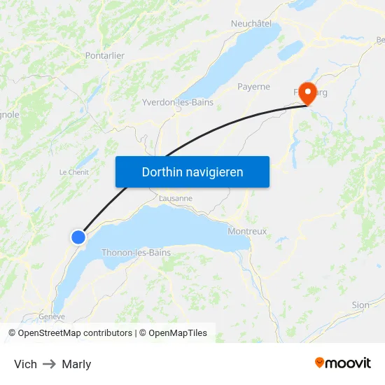 Vich to Marly map