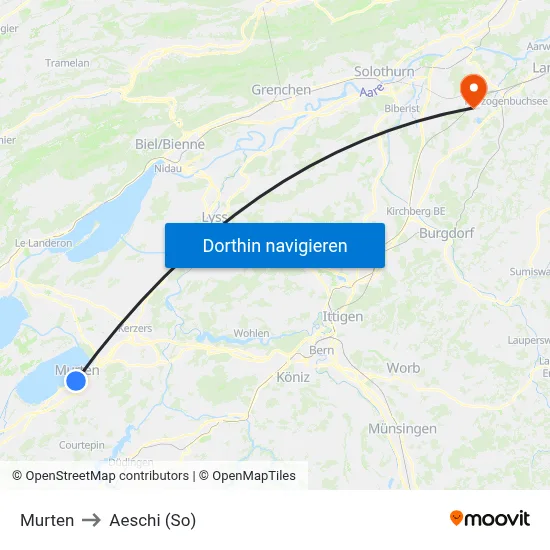 Murten to Aeschi (So) map
