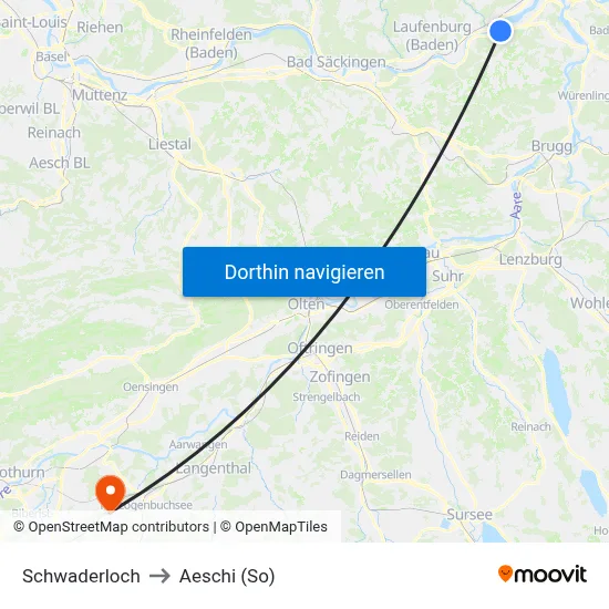 Schwaderloch to Aeschi (So) map