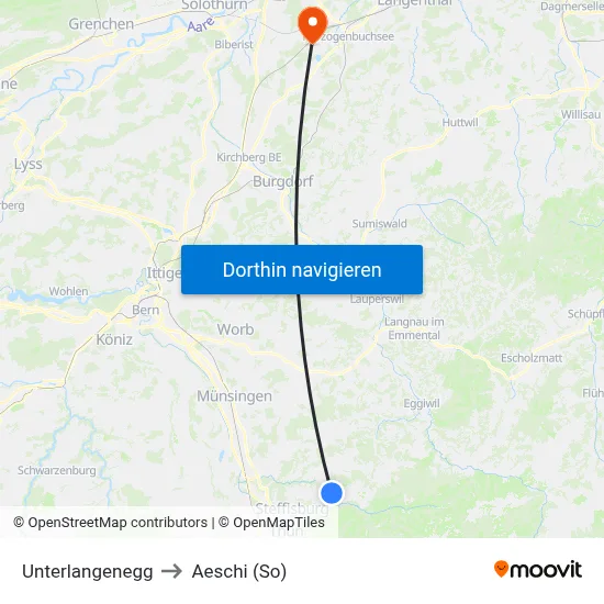 Unterlangenegg to Aeschi (So) map