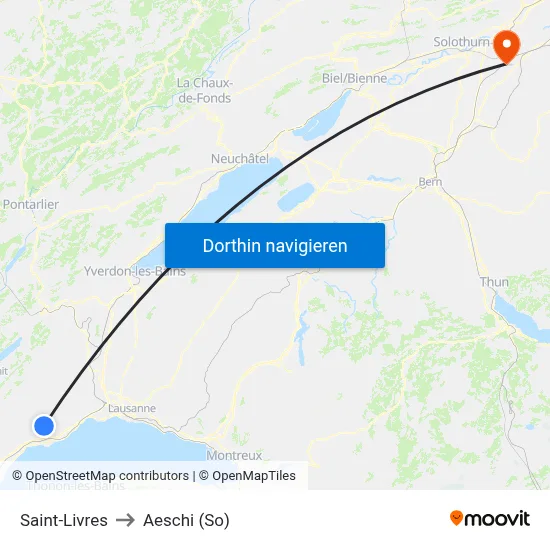 Saint-Livres to Aeschi (So) map