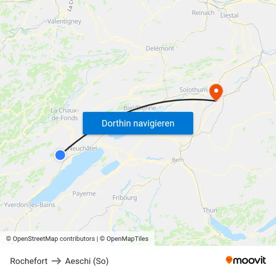 Rochefort to Aeschi (So) map